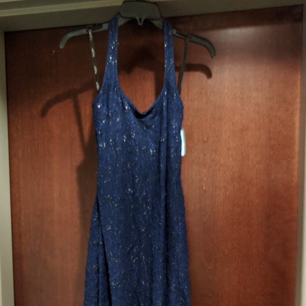 Roberta 84376 Size Medium Navy Blue Prom Dress